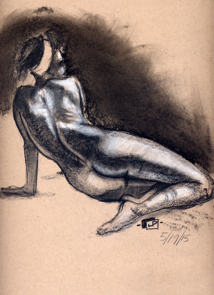 Life Drawing Spring 2015_001-720 - Drawing on Toned Paper - by Joseph Pedroza - JosephPedroza.Com