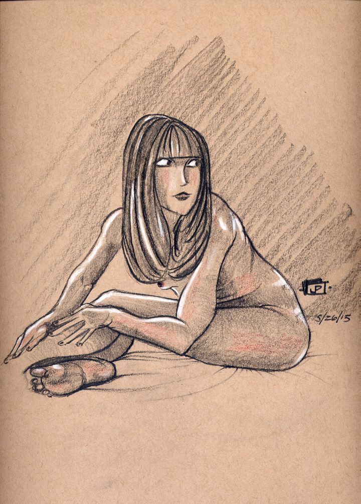 Life Drawing Spring 2015_003-720 - Drawing on Toned Paper - by Joseph Pedroza - JosephPedroza.Com